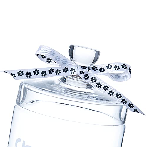 Diamond Star Set of 3 Cat Treat Glass Apothecary Jars Elegant Storage Jar with Lid, Decorative Wedding Candy Organizer Canisters Home Decor Centerpieces (H: 5.9"/7.5"/9.8" D:4.3") - Image 3