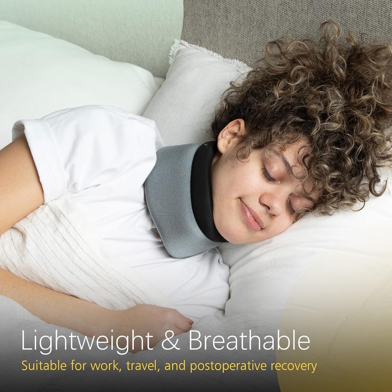 BraceUP Neck Support Brace for Neck Pain and Support for Women Man â€“ Soft Cervical Collar for Pain Relief, Sleeping, Posture, and Straightener (Gray) - Image 4