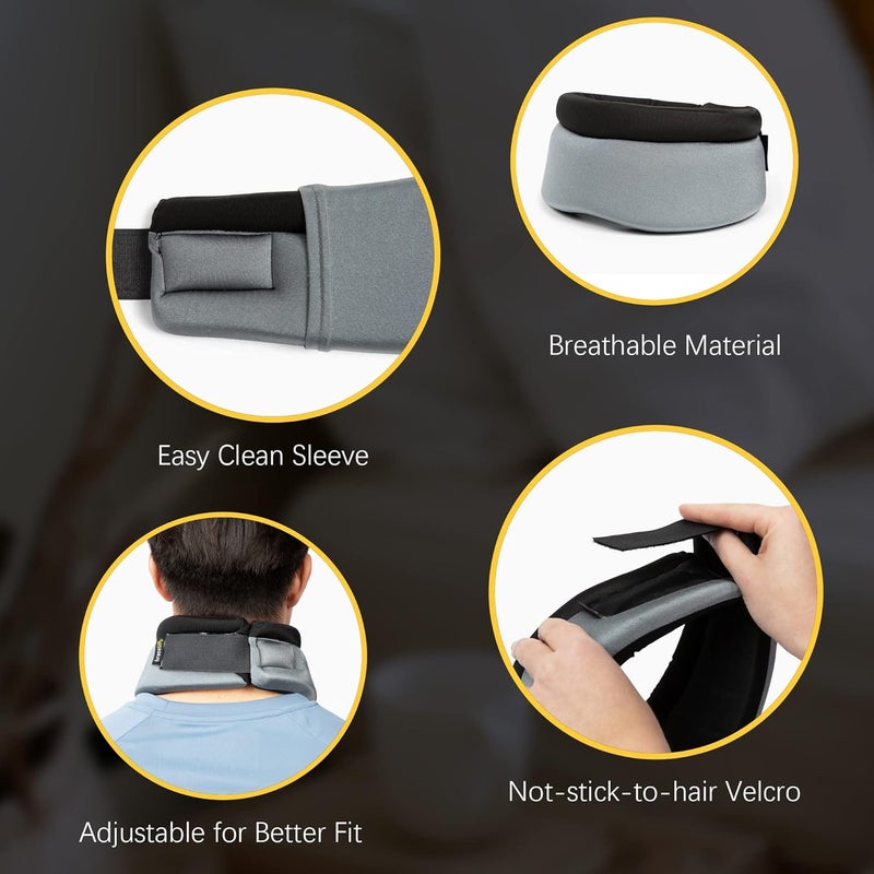 BraceUP Neck Support Brace for Neck Pain and Support for Women Man â€“ Soft Cervical Collar for Pain Relief, Sleeping, Posture, and Straightener (Gray) - Image 5