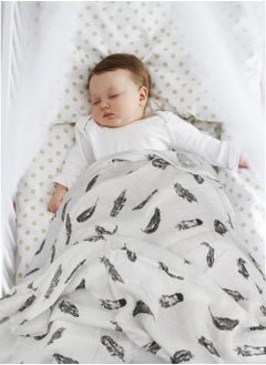 3 Packs Baby Swaddle Blanket New Born Baby Clothes Large Premium Knit Baby Burp Cloth Muslin Baby Blankets for Girls and Boys(Colorful Feather/Small White Lattice/Black Feather) - pzsku/Z855F20BD26E07C96ED60Z/45/_/1675419365/a50c4b69-b974-4685-b810-c847367c45d7