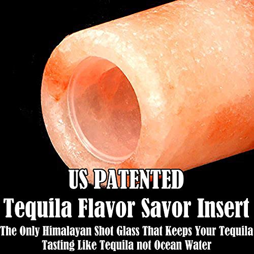 Wine Enthusiast The Spice Lab Pink Himalayan Salt Tequila Shot Glasses - Just Pour, Shoot and Bite a Lime - Naturally Anti-Bacterial – The Perfect Tequila Shot Glass for your Bar- 4 Pack - Image 4