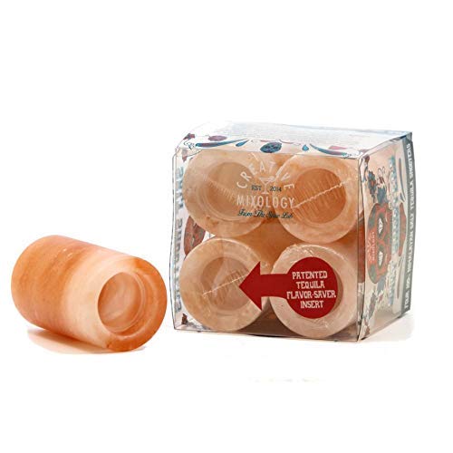 Wine Enthusiast The Spice Lab Pink Himalayan Salt Tequila Shot Glasses - Just Pour, Shoot and Bite a Lime - Naturally Anti-Bacterial – The Perfect Tequila Shot Glass for your Bar- 4 Pack - Image 5