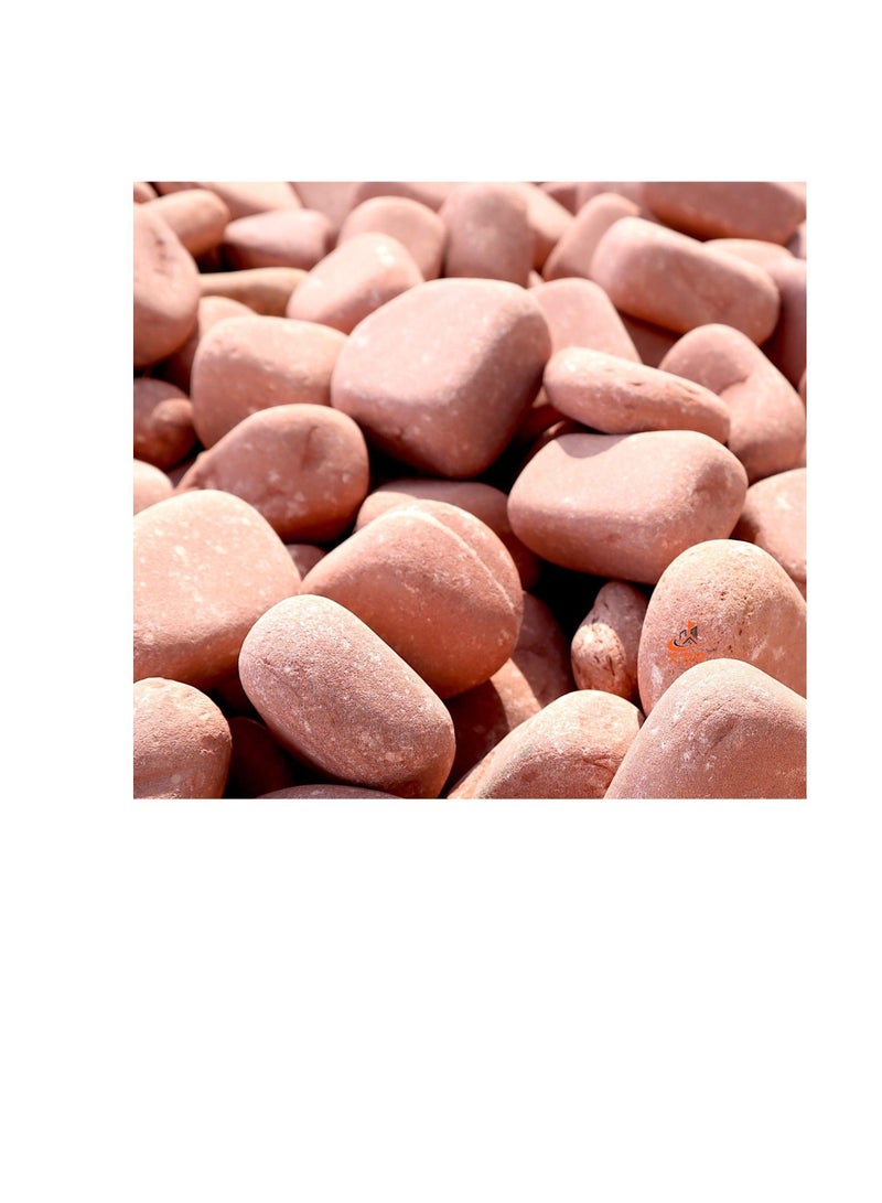 KNP Tumbled Red River Stone Natural Garden Material 3-5 cm 20 kg - Image 1