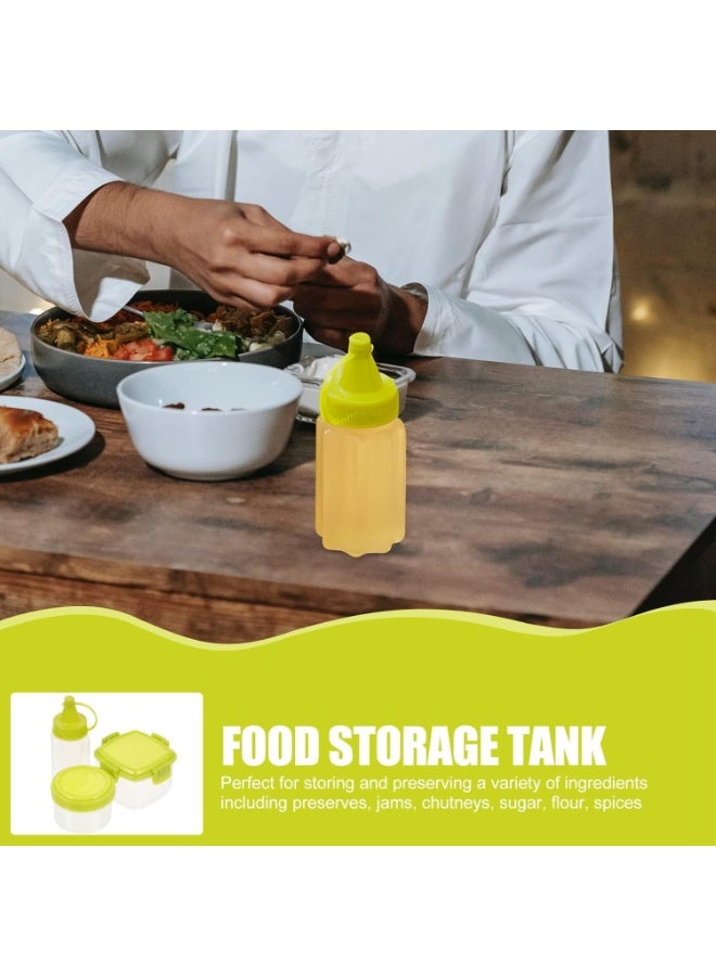 DUNISO 12 Pcs Mini Squeeze Bottles, Sauce Seasoning Box with Lid，Plastic Condiment Dressing Containers，Convenient Storage，for Outdoor Barbecue Camping，Green - Image 4