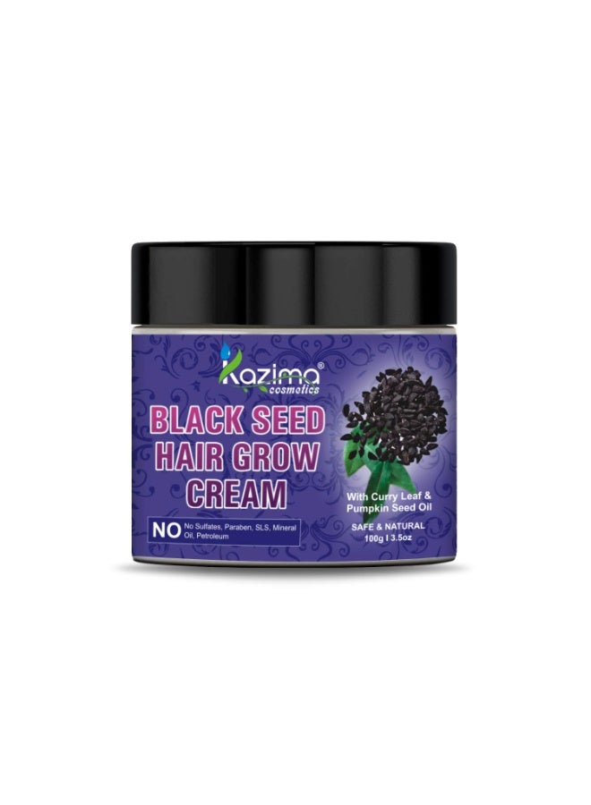 KAZIMA Black Seed Hair Growth Cream with Curry Leaf & Spikenard Oil, 100g - Image 1
