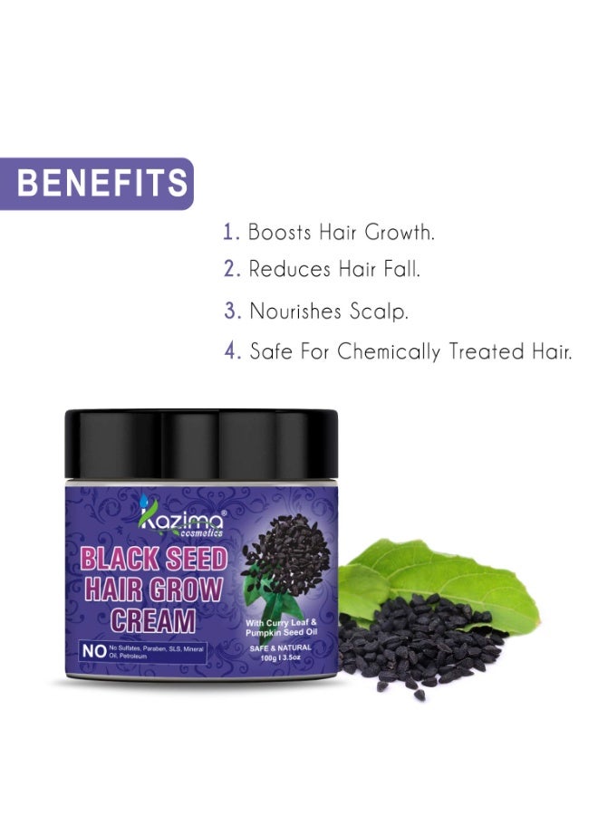 KAZIMA Black Seed Hair Growth Cream with Curry Leaf & Spikenard Oil, 100g - Image 3