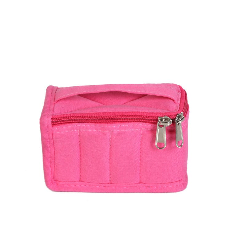 Cotton Cosmetic Toiletry Bag with 8 Grids - Image 5