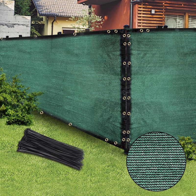 BADAO Green 6FT X 50FT Outdoor Privacy Screen Fence & Mesh Shade Net Cover, Ideal for Garden and Backyard - Enhances Privacy for Fencing & Chain Link, Perfect for Patio Privacy Wall, Slatsï¼ŒFreestanding - Image 1