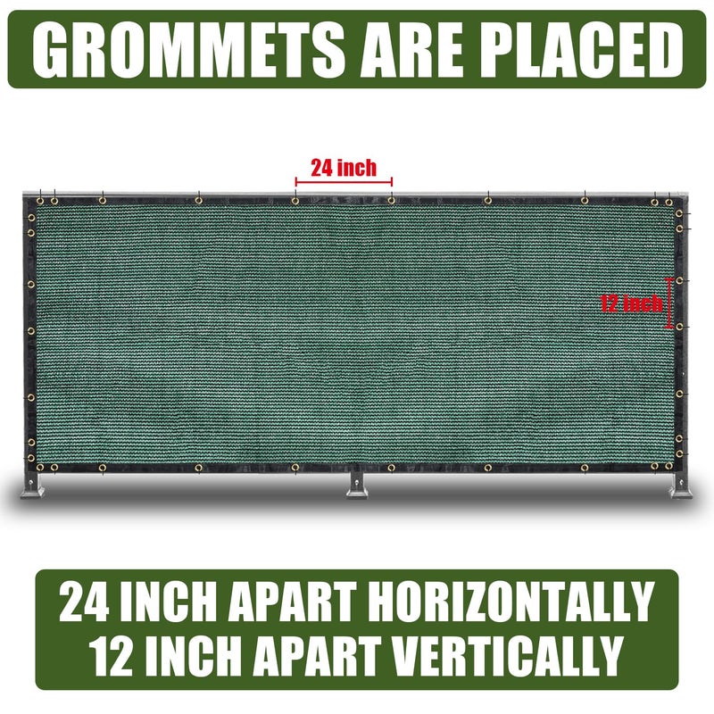 BADAO Green 6FT X 50FT Outdoor Privacy Screen Fence & Mesh Shade Net Cover, Ideal for Garden and Backyard - Enhances Privacy for Fencing & Chain Link, Perfect for Patio Privacy Wall, Slatsï¼ŒFreestanding - Image 2