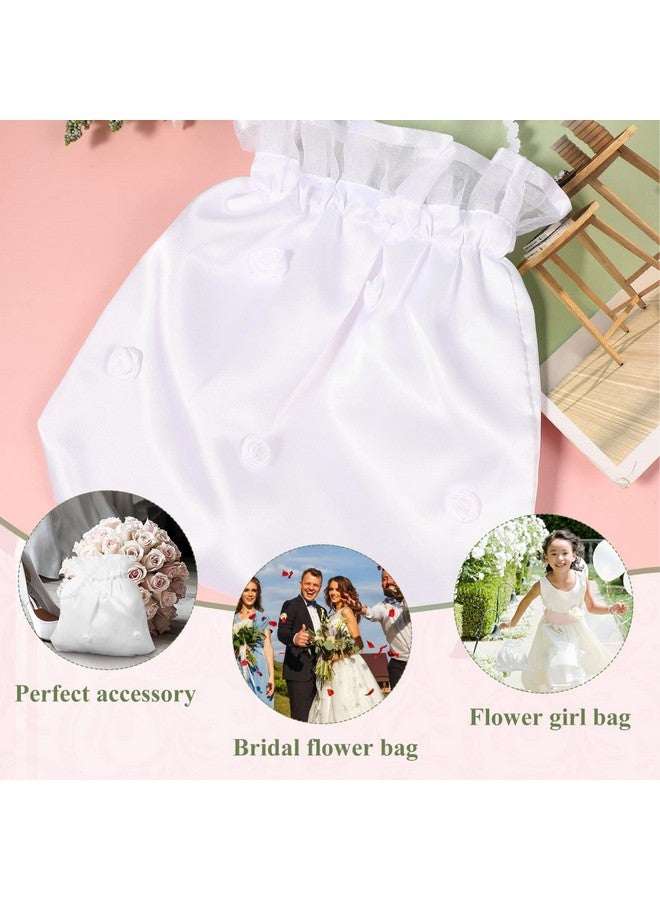 balacoo Money Bag For Wedding Large Tote Bag Wedding Money Bags Dolly Bag Wedding Flower Girl Dresses For Wedding Reticule Bag Teen The Gift Bridal Dolly Bag Prom Bride White Jewelry Bag - Image 2