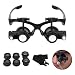 Rongon Hands Free Headband Magnifying Glasses Magnifier with Light Jewelers Glasses Eye Loupe with 2 LED Lights 8 Replaceable Lens for Diamond Art Accessories Repair 10X 15X 20X 25X - Image 2