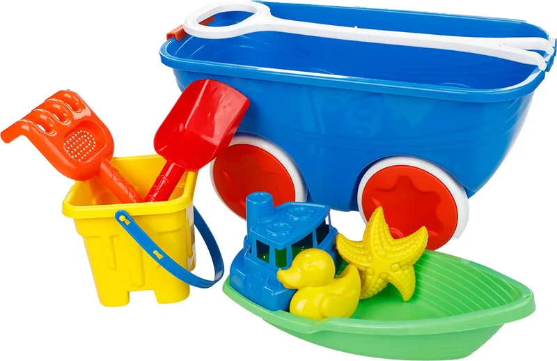 Erdem Oyuncak Erdem Toy Wagon Bucket Beach Play Set Saks Blue