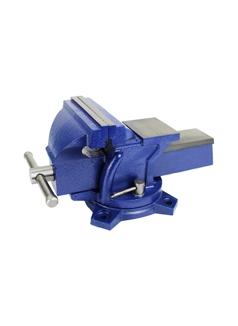 HFS HFS(R) 4" Heavy Duty Bench Vise Anvil with 360° Swivel Locking Base Desktop Clamp - FS Blue Design  - Image 1