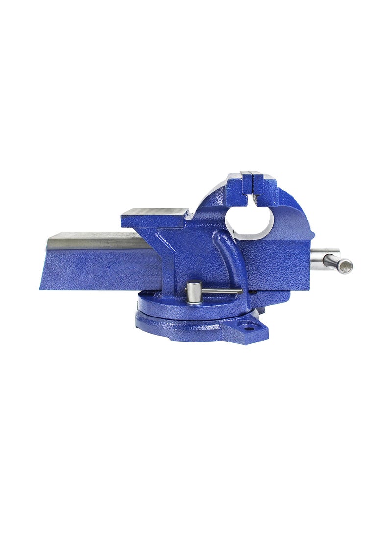 HFS(R) 4" Heavy Duty Bench Vise Anvil with 360° Swivel Locking Base Desktop Clamp - FS Blue Design