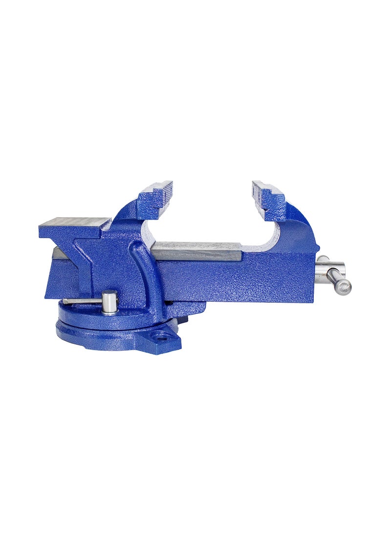 HFS HFS(R) 4" Heavy Duty Bench Vise Anvil with 360° Swivel Locking Base Desktop Clamp - FS Blue Design  - Image 5