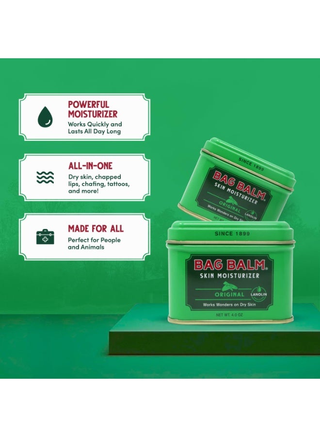 Bag Balm Bag Balm Vermont's Original for Dry Chapped Skin Conditions - Hand & Body (4 Ounce (Pack of 3)) - Image 2