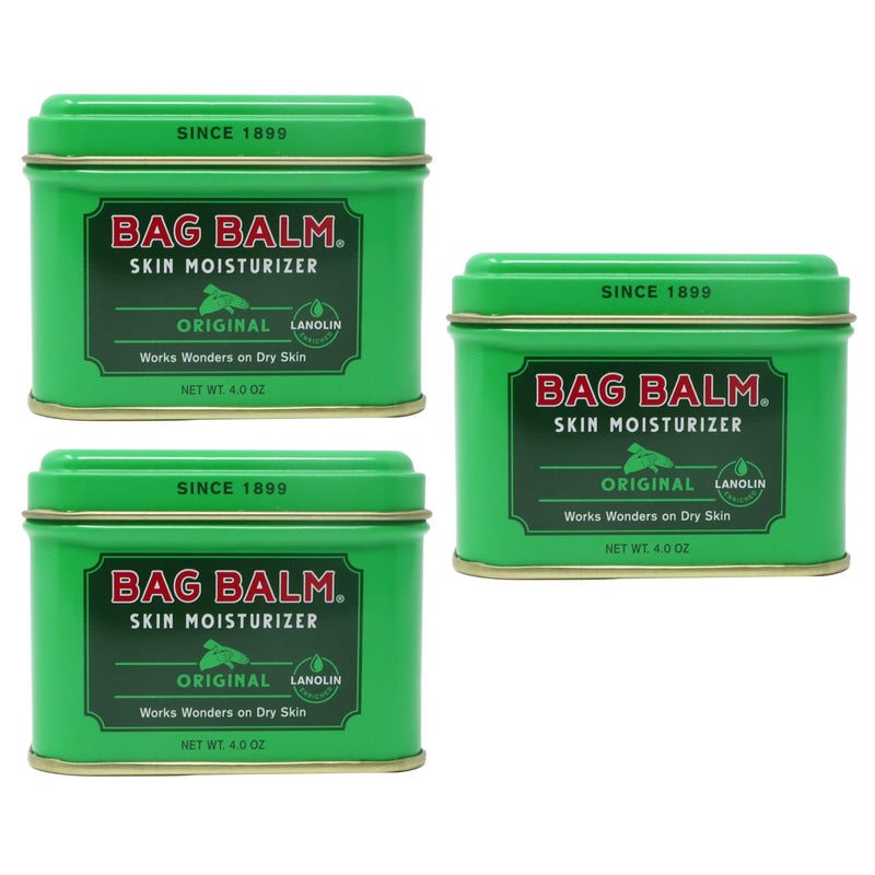 Bag Balm Vermont's Original for Dry Chapped Skin Conditions - Hand & Body (4 Ounce (Pack of 3)) - Image 1
