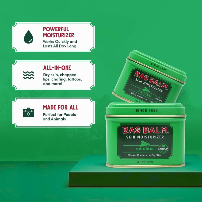 Bag Balm Vermont's Original for Dry Chapped Skin Conditions - Hand & Body (4 Ounce (Pack of 3)) - Image 3