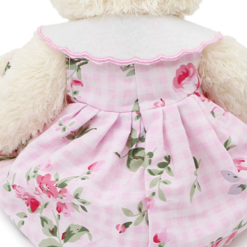 oits cute Oitscute Small Baby Teddy Bear with Cloth Cute Stuffed Animal Soft Plush Toy 10" (Pink Dress with Rabbit) - Image 5