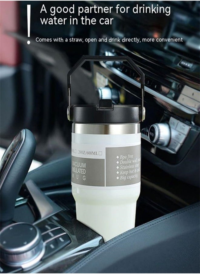 General - Insulated Cup with Lid and Straw Reusable 304 Stainless Steel Water Bottle Iced Coffee Travel Mug for Car Gym Fitness - Image 1