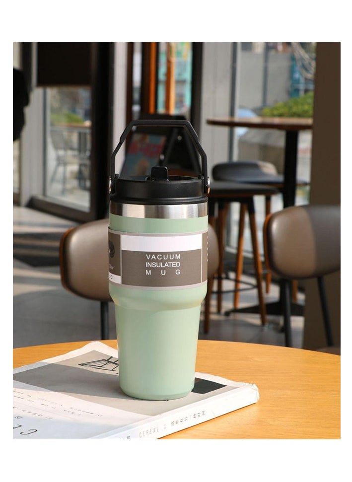 General - Insulated Cup with Lid and Straw Reusable 304 Stainless Steel Water Bottle Iced Coffee Travel Mug for Car Gym Fitness - Image 1