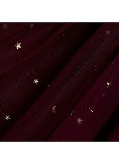 Hopscotch Hopscotch Girls Knee Length Party Dresses in Burgundy Color for Ages (2-3 Years)  - Image 5