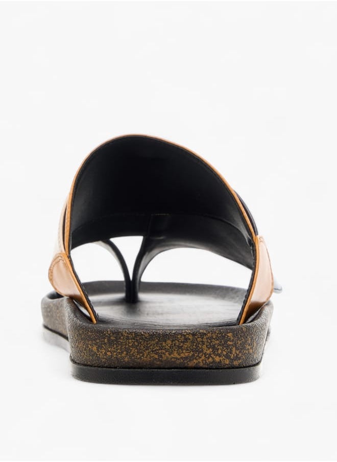 LBL by Shoexpress Men's Panelled Slip-On Arabic Sandals  - Image 4