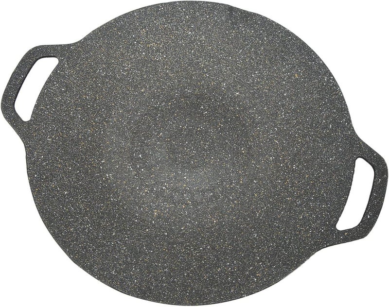 Non Stick Korean Grill Pan for Fast and Even Cooking for Outdoor BBQ Camping Black (30cm) - Image 2