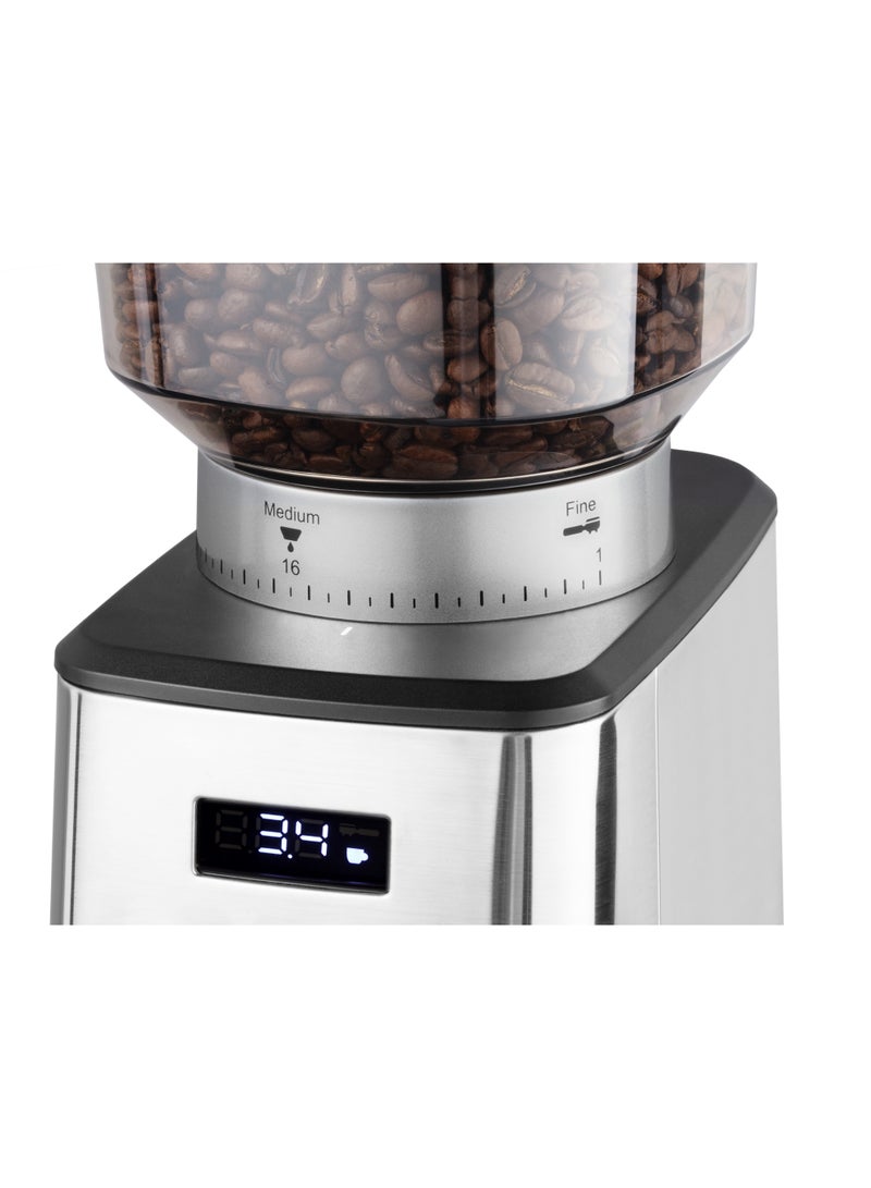 كاتلر Catler CG 510 Coffee Grinder with 31 Grind Settings, Touch LCD Display, Stainless Steel Burr Grinder, 250g Bean Hopper, Grind for Espresso, French Press & Turkish Coffee - Image 2