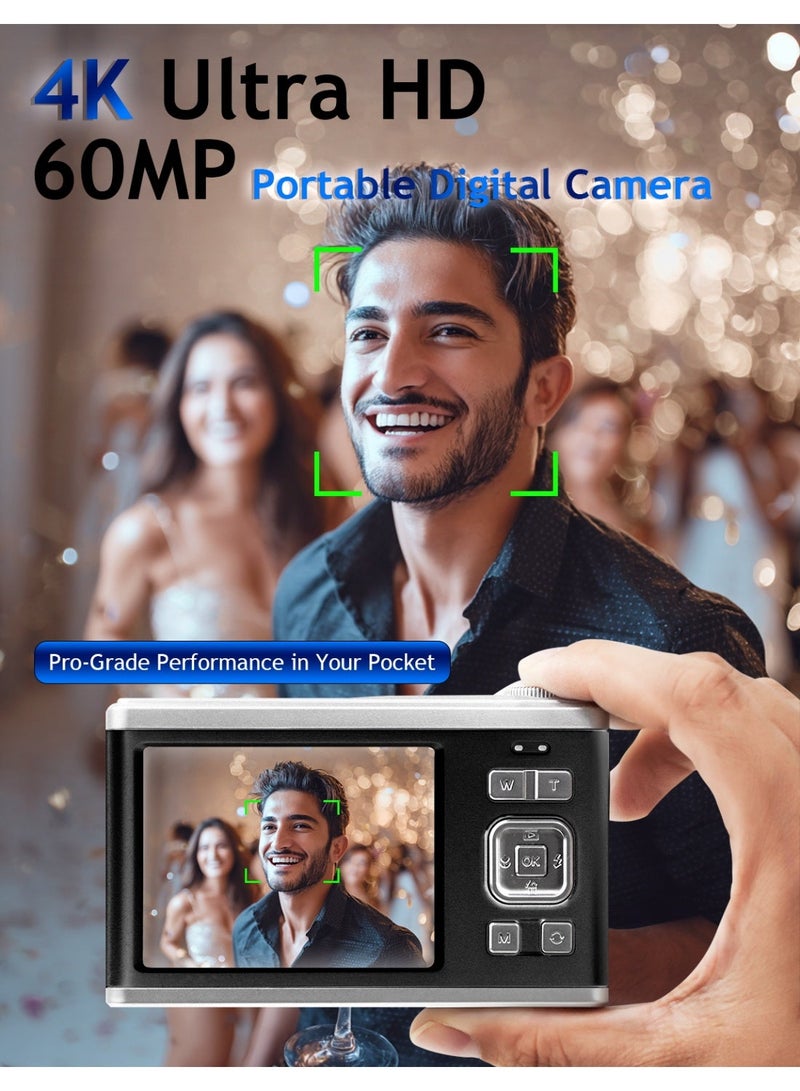 Litus 6000MP CCD Digital Camera, 4K Ultra HD Video Camera, 10X Optical Zoom & 16X Digital Zoom, Anti-Shake & Time Lapse & Continuous Shot, YouTube Camera (Black) - Image 3