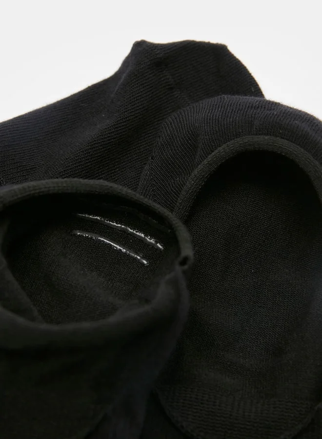 DUCHINI Men's Solid No Show Socks - Set of 3