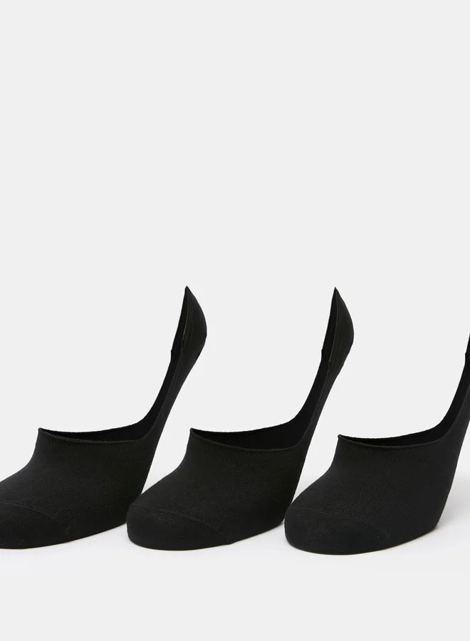Men's Solid No Show Socks - Set of 3