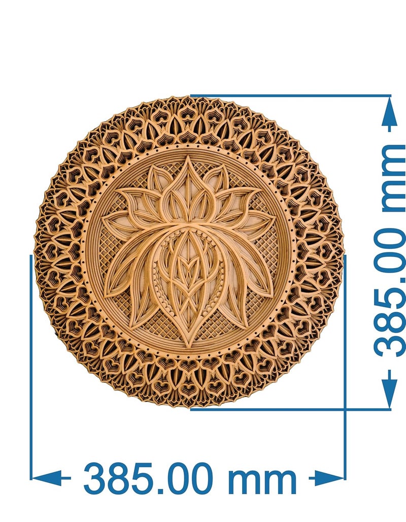 Multi-Layer Lotus Wooden Mandala – Handcrafted 3D Wall Art for Yoga, Meditation, and Décor – Eco-Friendly Wooden Art  - Image 5