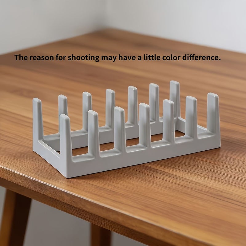2 Pcs Grey Multipurpose Kitchen Storage Rack For Pot Lid Soup Spoon Cutting Board And Dish Drainage Organizer - Image 5