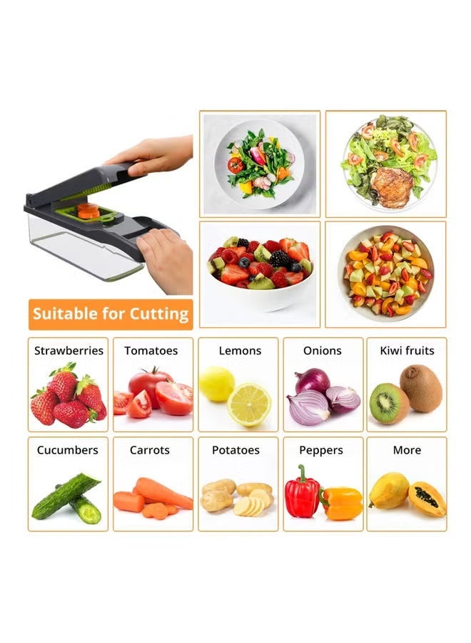 12-In-1 Vegetable Chopper – White/Green - Image 4