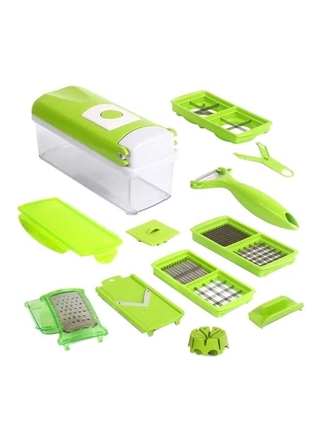 12-In-1 Vegetable Chopper – White/Green - Image 1