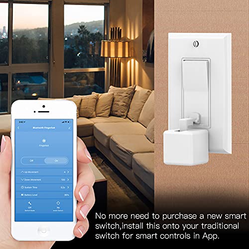 SENCKIT Smart Switch Button Pusher: Switch Bot Button Pusher, Tuya App or Timer Control, No Wiring, Add a Hub Compatible with Alexa/Google Home, Smart Bluetooth Fingerbot for Any Buttons and Switches (Black) - Image 5