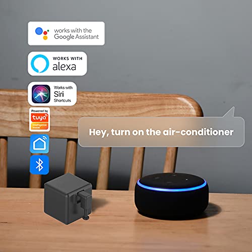 SENCKIT Smart Switch Button Pusher: Switch Bot Button Pusher, Tuya App or Timer Control, No Wiring, Add a Hub Compatible with Alexa/Google Home, Smart Bluetooth Fingerbot for Any Buttons and Switches (Black) - Image 2