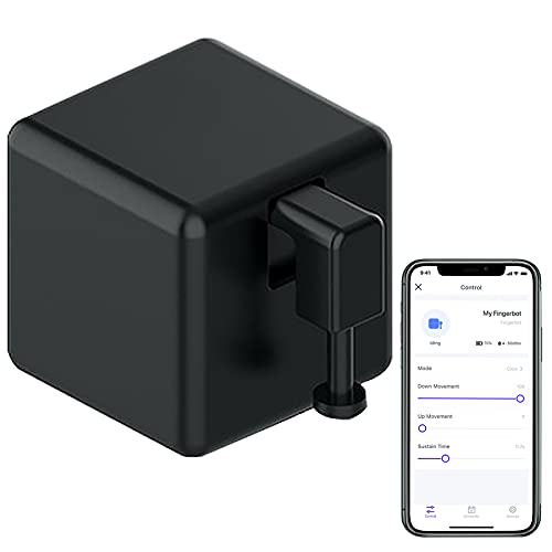 SENCKIT Smart Switch Button Pusher: Switch Bot Button Pusher, Tuya App or Timer Control, No Wiring, Add a Hub Compatible with Alexa/Google Home, Smart Bluetooth Fingerbot for Any Buttons and Switches (Black) - Image 1