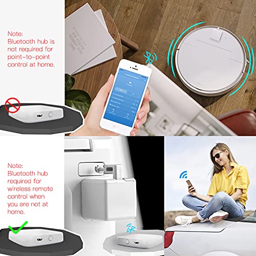 SENCKIT Smart Switch Button Pusher: Switch Bot Button Pusher, Tuya App or Timer Control, No Wiring, Add a Hub Compatible with Alexa/Google Home, Smart Bluetooth Fingerbot for Any Buttons and Switches (Black) - Image 4