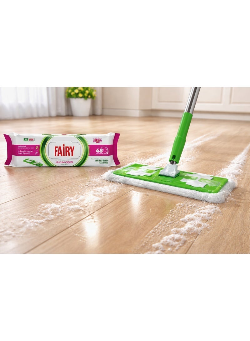 Fairy Lily Flower Cleaning Wipes (50) Sheets ) – Multi-Surface Antibacterial Wipes, Long-Lasting Freshness, Powerful Grease Removal - Image 2