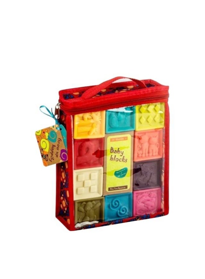 Sensory Block, Soft Cubes - 12pcs, China