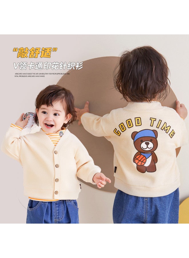 Doodle Home boys' Jacket, Autumn Kids' Hooded Cardigan, Stylish Fall Outfit For Babies & Girls' Top - Image 2