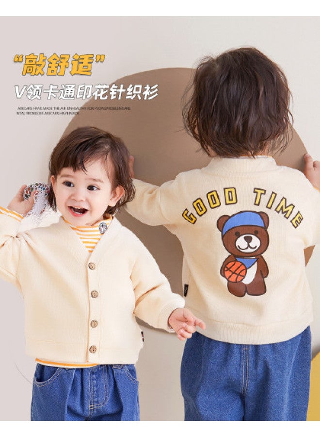 Doodle Home boys' Jacket, Autumn Kids' Hooded Cardigan, Stylish Fall Outfit For Babies & Girls' Top - Image 1
