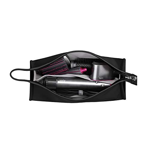Buwico PU Leather Travel Case Portable Storage Bag for Dyson Airwrap StylerWaterproof Antiscratch Dustproof Shockproof Protection Organizer Travel Gift Case Black - Image 2
