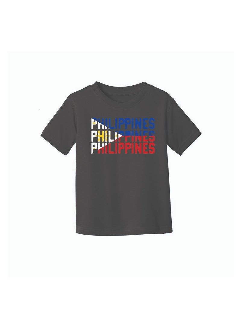 PRINTSHOP4ME Philippines Kids T-Shirt for Girls - Kids Round Neck Short Sleeve Cotton T-Shirt - Philippine with Palm Trees Design - Celebrate Philippines in Style  - Image 4