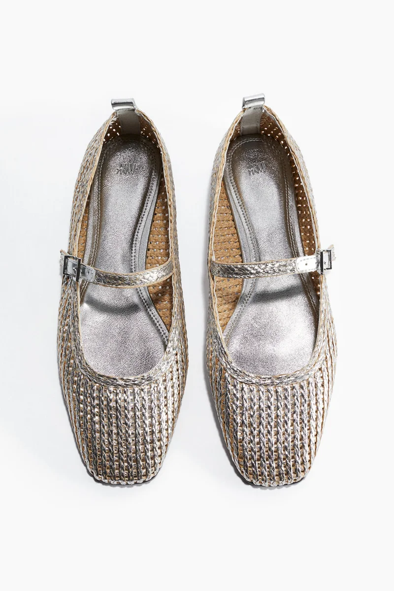 اتش اند ام Straw Mary Janes