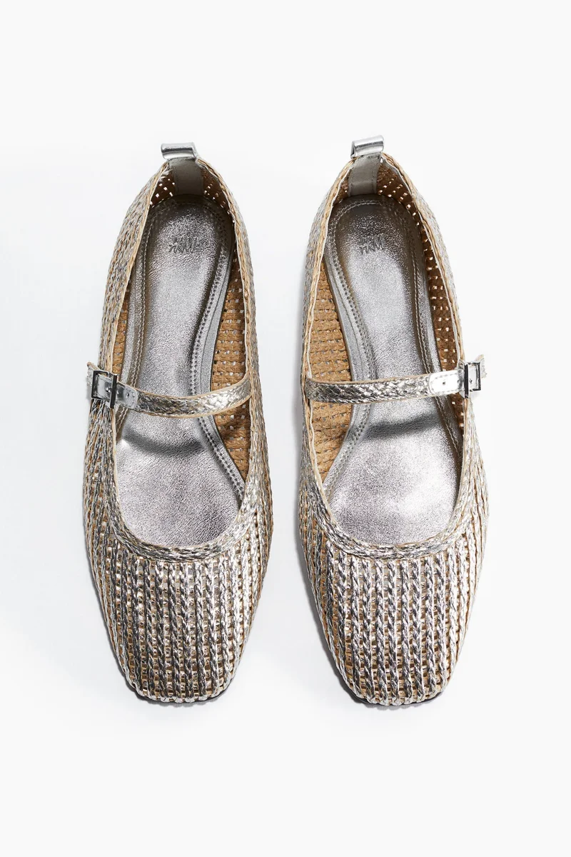 H&M Straw Mary Janes