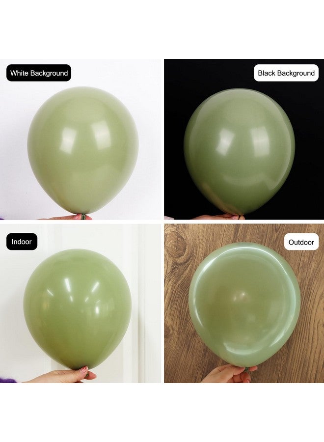 RUBFAC 129pcs Sage Green Balloons Different Sizes 18 12 10 5 Inch, Olive Green Latex Balloon Garland Arch Kit for Birthday Party Graduation Baby Shower Wedding Safari Jungle Balloon Decoration - Image 3
