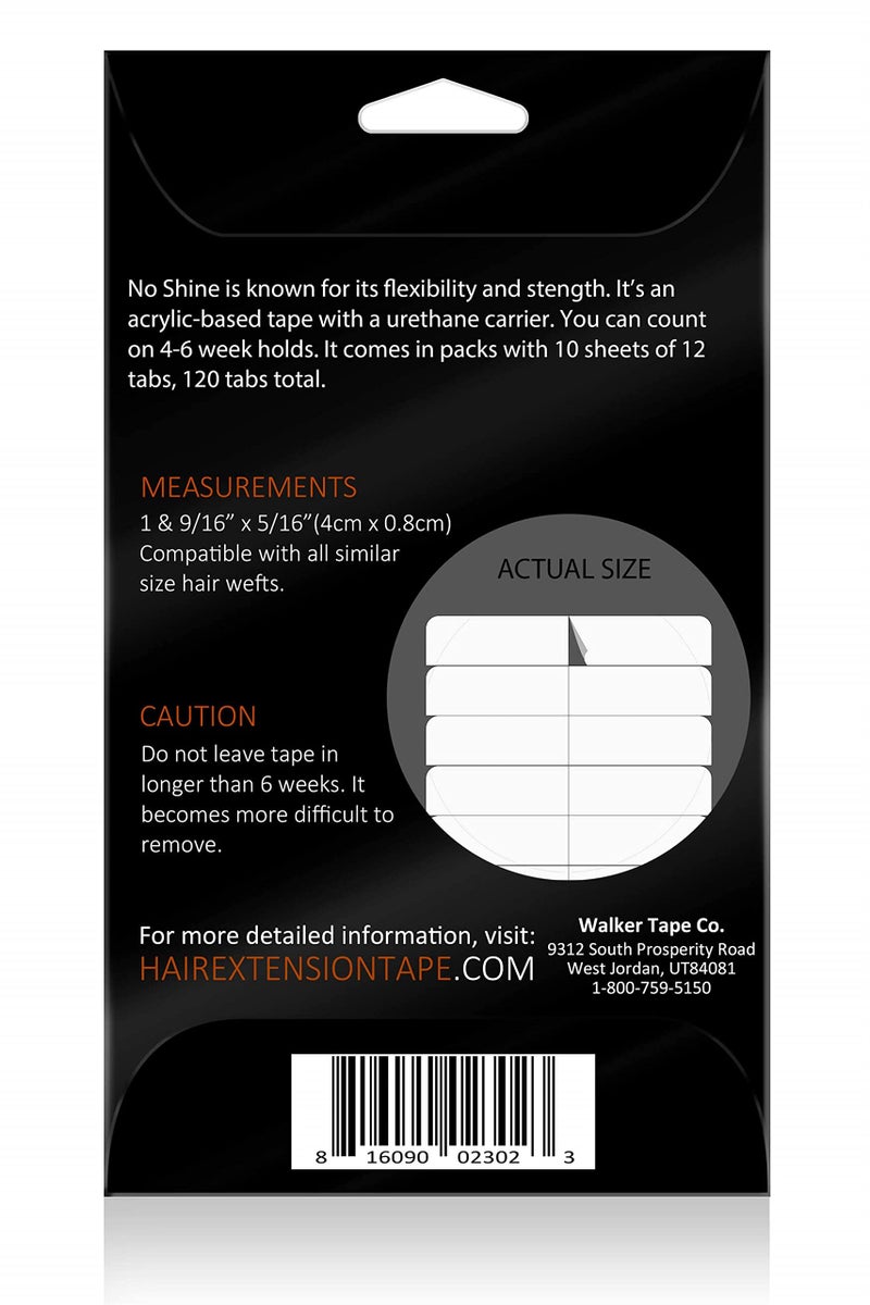 Walker Tape No Shine by BEAUTIFY Hypoallergenic Double Sided Hair Extension Tape, 4 cm x 0.8 cm, 120 Pre-Cut Tabs, One Color - Image 2